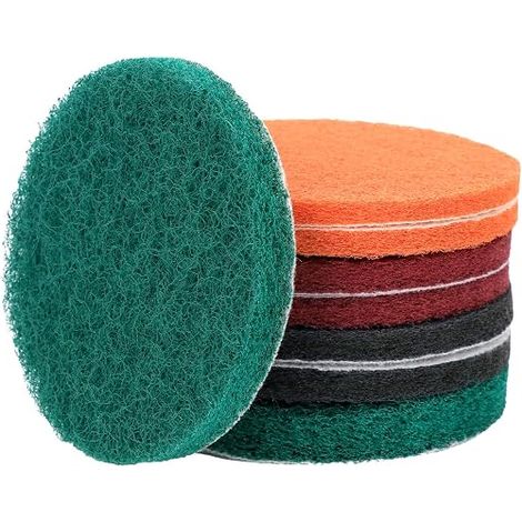 tampons à polir en éponge abrasive 125 mm, grain P80-P150-P250-P600, résistant à l'eau et à l'huile, pour meuleuses orbitales et rotatives. (1/5)