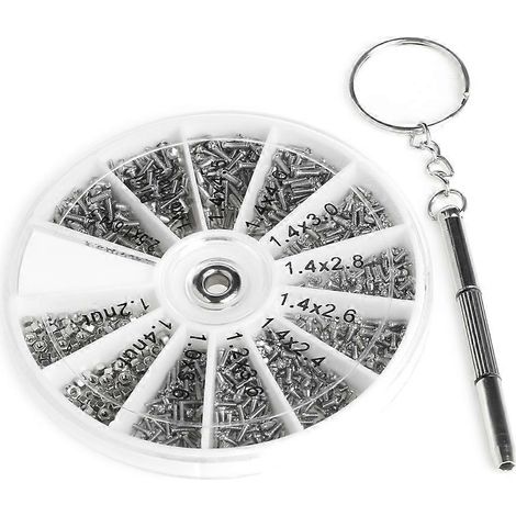 12 types de kits de vis et écrous en acier inoxydable, 600 pièces par kit, M1 M1.2 (1/5)