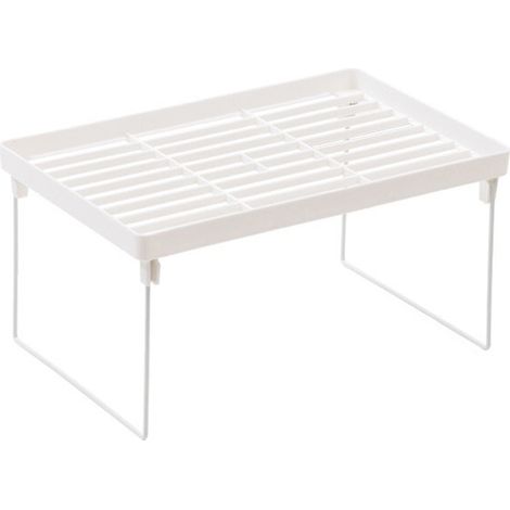Étagère de rangement pliable en métal PP robuste, style simple, pour la maison, le dortoir ou le bureau (1/4)