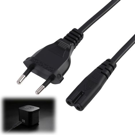 Câble d’Alimentation Secteur de 3,0m - Prise Type C Euro à connecteur C7 Euro pour TV, appareils Blu-Ray et ménagers - Conception Robuste, Compatible universellement avec PS5, Barres de Son (1/5)