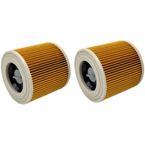 Filtre à cartouche - Convient aux aspirateurs Kärcher - Filtre d'échappement d'air des séries WD1, WD2, WD3 et A - Cartouche de filtre d'échappement d'air - Filtre à cartouche -2 pièces (1/5)