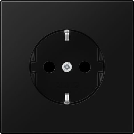 Jung Enchufe SCHUKO®, 16 A 250 V , SAFETY+, duroplástico lacado, serie LS, negro grafito mate LS 1520 KI SWM