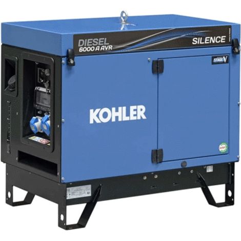 Sdmo – Groupe électrogène insonorisé diesel 4,9 kW – AVR – 63 dB(A) à 7m – Autonomie 22,5h – Compact et facile d'accès pour maintenance