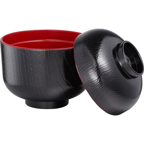 Bol à soupe avec couvercle 2 bols à soupe traditionnels miso avec couvercle Bol à riz japonais Bol à soupe pour la cuisine à la maison Bol miso (1/5)