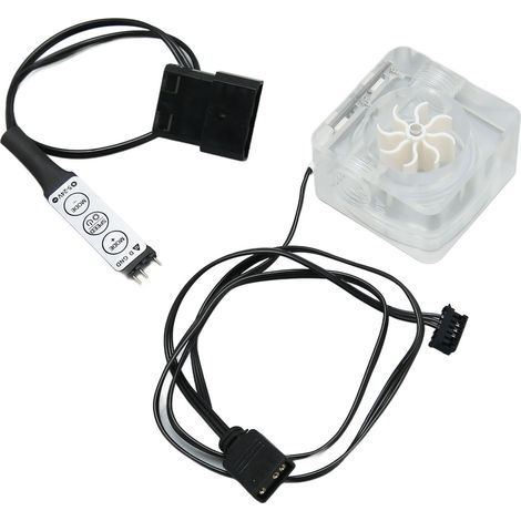 Débitmètre de refroidissement par eau, filetage G1/4, 8 hélices, 3 voies, en acrylique durable, pour ordinateur, blanc. (1/5)
