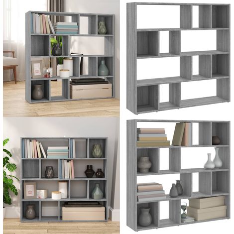 Estantería/divisor de espacios gris Sonoma 105x24x102 cm - Estantería decorativa - Estantería para libros y DVD