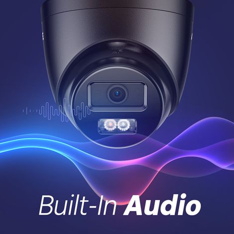 ANNKE-AC500 - Cámara de seguridad para exteriores PoE de luz dual 3K, visión nocturna a color e IR, resolución 30721728, apertura f/1.6 (0.005 Lux), detección de personas y vehículos, micrófono incorp (1/5)
