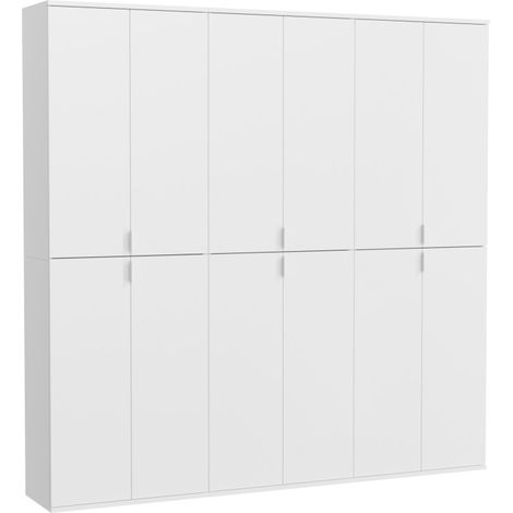 Armadio contenitore 12 porte BODITE – Bianco lucido – Design moderno