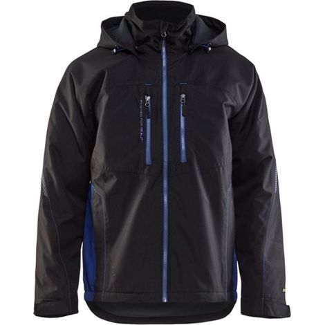Giacca da lavoro foderata tecnica 4890 - Nero/Blu royal S (1/4)