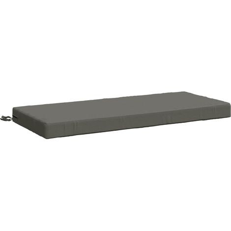 Coussin de banc SOEST 100 % polyester Gris 120 x 50 x 8 cm vidaXL