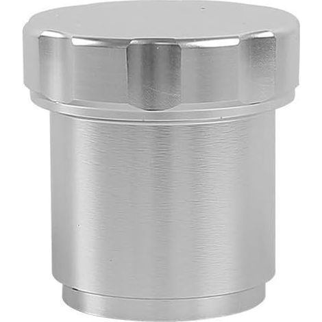 Tuyau de remplissage en aluminium soudé pour réservoir de carburant avec fermeture de 1,5 pouces Filetage M48 x 2,5 Joint torique pour réservoir d'huile et d'eau Argenté 5,4 x 4,5 x 5,6 cm (1/5)