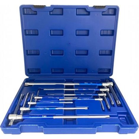 Set Chiavi Torx a T 8 Pezzi T10–T55 CR-V con Manico 360° e Custodia Rigida