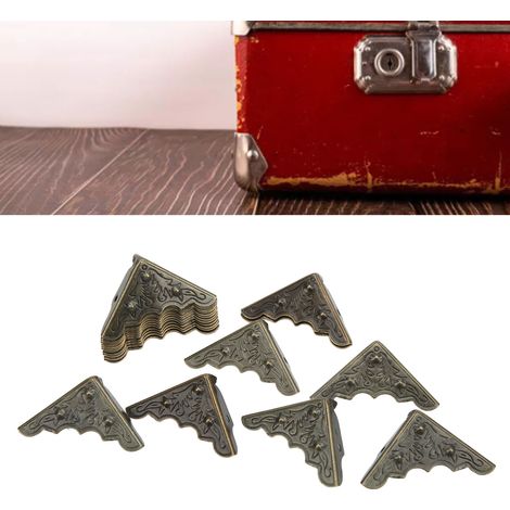 50 Pièces Protège-Coins Métalliques Style Rétro, Haute Résistance pour Boîtes en Bois et Valises, Protection Durable des Angles