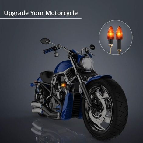 4pcs E-Marqué Clignotants Moto 10W Haute Puissance Ampoule Feu Clignotant Indicateur Lumière Ambre Étanche 12V pour M10 Universel Moto Scooter Cruiser Quad Off-Road (1/3)