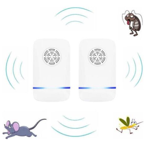 2 pièces Ultrason Moustique,Répulsif Ultrason Anti Moustiqueé,Répulsif Moustique Ultrason,Répulsif Ultrason Anti Insecte,Répulsif Ultrason Chauve-Souris,Répulsif à Moustiques Ultrasons,pour Moustiques