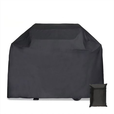 Housse Barbecue Exterieur, Bache Barbecue de Protection, Housse Plancha pour BBQ Gaz, avec Revêtement Résistant à l'eau (147x61x117cm Noir) (1/5)