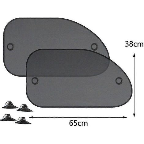 Ensemble de 5 accessoires de style automobile : pare-soleil, protection UV pour vitres latérales, film de protection solaire, 2 pare-soleil inclinés. (1/5)