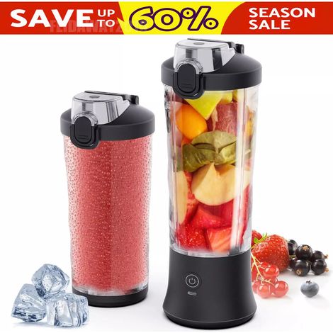 Portable 600ML Mixer Rechargeable USB Juicer Fruit Blender Juicer Shaker Bottle