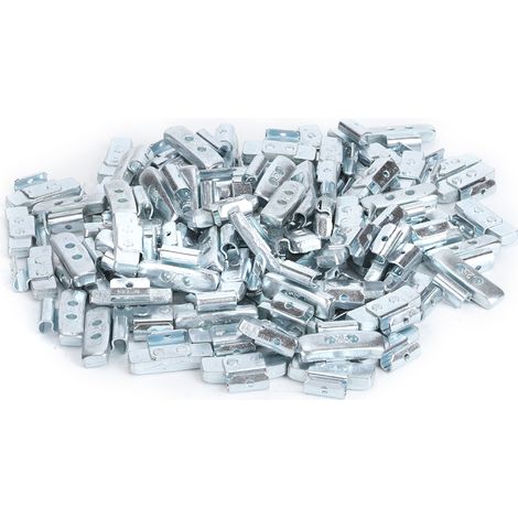 Réparation automobile 100 pièces 25g poids d'équilibrage de type crochet à clip, pince plate dynamique à grande ouverture pour pneus de voiture de style P, poids d'équilibrage sans étriers d'équilibra (1/5)