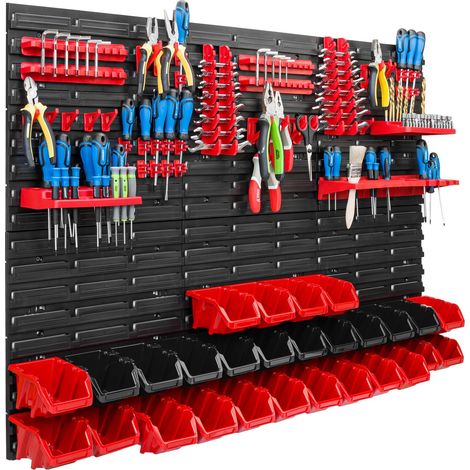 Pannello portautensili 117x78 cm, scaffale per officina/garage (1/5)