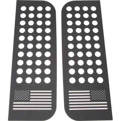 2PCS Film de Protection Vitre Arrière en Aluminium pour Porte Wrangler JL JT Unlimited 4 Portes - Panneau Décoratif (1/5)