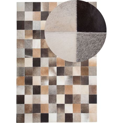 Teppich SOKE Bunt 160 x 230 cm Echtleder