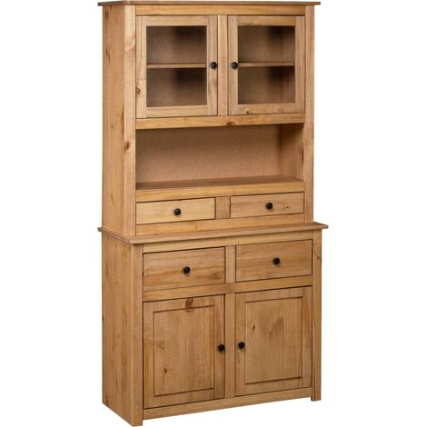 vidaXL Credenza 93x40,5x180 cm in Legno Massello di Pino Panama Range (1/5)