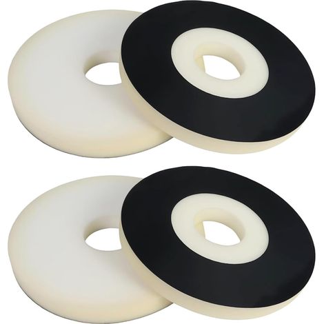 Lot de 4 patins de ponçage à crochets et anneaux de 22,9 cm pour ponceuses à cloison sèche, dos en mousse robuste pour plus de durabilité (1/5)