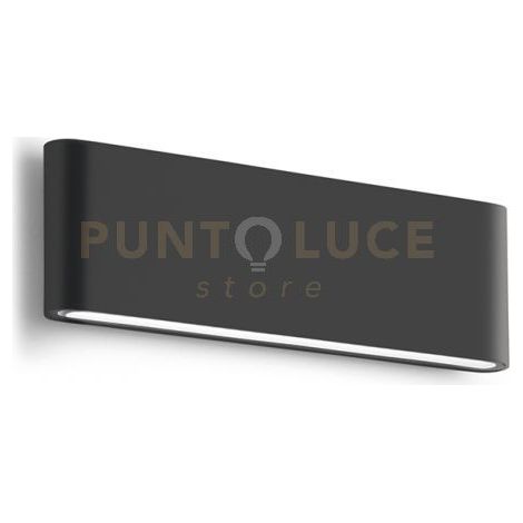 GES884C Applique biemissione da esterni in alluminio pressofuso grigio antracite, LED 2x12W 3000K 1150lm, IP54, Non dimmerabile - Gealuce