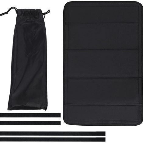 Ortviai Store Rideau de Solaire pour Fenêtre de Camping-car 64 x 41 cm – Noir, Magnétique et Pliable