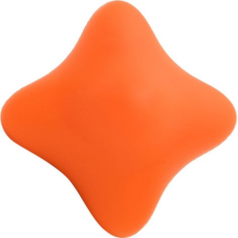 Balle de Réaction Silicone Entraînement Agilité Six Angles Massage Exercice Mains Pieds Dos Orange (1/5)