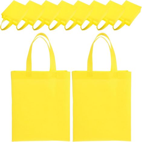 30 Pièces Paquet Cabas Non Tissé Pliable Poignée, Jaune (1/5)