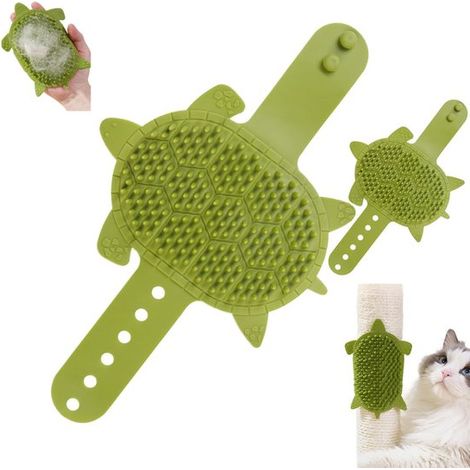 Brosses de toilettage pour chat – Lot de 2 – Brosse d'angle et masseur auto-toiletteur – 203 dents – Étanche – 26 x 15,3 x 1,3 cm (1/5)