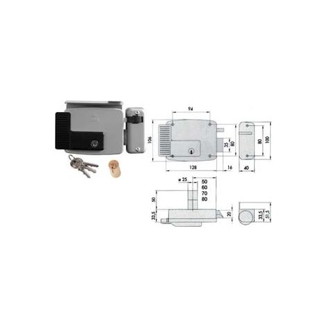 ELETTROSERRATURA PER CANCELLI CON TETTO VERNICIATA 11721 N7- - mm.60 DX (11721601N7) - 1 pezzi CISA