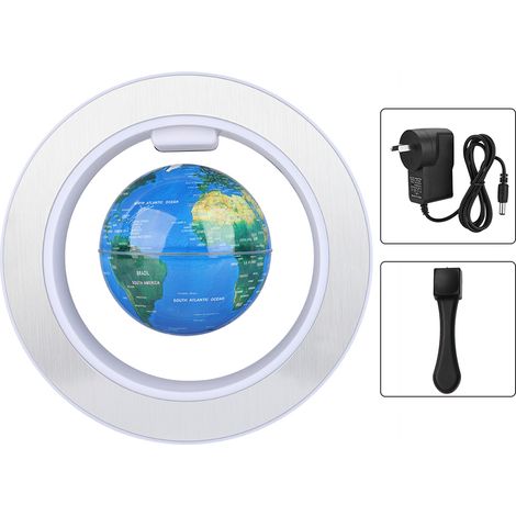4-Zoll-Magnetglobus mit schwebender Funktion und blauer LED – Dekoration für Zuhause oder Büro – 100–240 V – Schwebende Rotation (1/5)