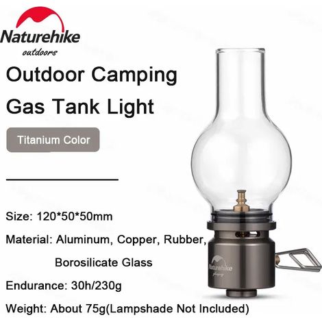Lampe à gaz portable Naturehike pour le camping, mini-lampe bougie, lanterne de tente extérieure, réchaud de cuisine portable (1/5)