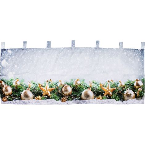 X-Mas Gardine mit LED-M042583-Weihnachtskugeln (1/2)
