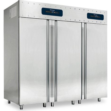 Congélateur 700+1400 litres en inox 3 portes, GN 2/1, -10°/-22°C- Virtus