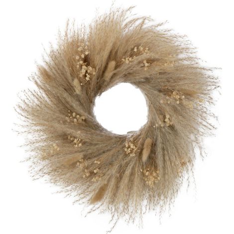Couronne de Plantes Séchées "Fleurs" 50cm Naturel