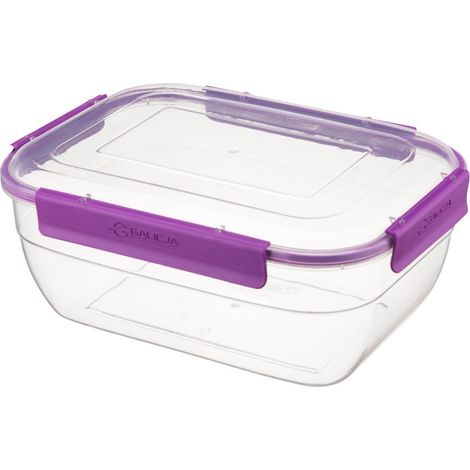 Contenitore rettangolare per la conservazione degli alimenti 2200 ml 2,2 l VIVO ermetico con guarnizione chiusa con 4 clip