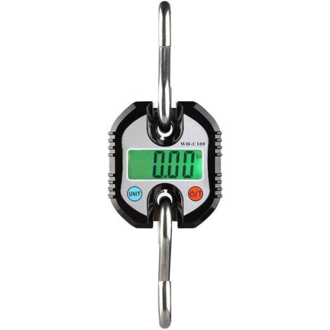 WH-C100 150 kg x 50g Numérique Hanging Échelle En Acier Inoxydable Crochet Électronique Grue Échelle Bagage Balance Outil de Pesage (1/5)