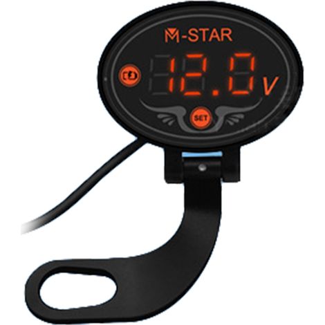 Voltmètre pour moto, 9V, 24V, LED, pour la surveillance électrique des motos, à installer sur le véhicule.-AquaForge