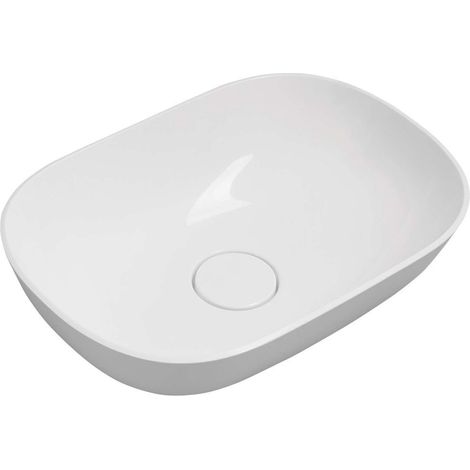 Sapho Lavabi - Lavabo Eridan 50x35 cm, marmoresina, bianco ER500
