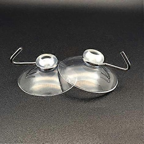 Crochets de fenêtre à ventouse, crochet en fil de fer transparent 32 mm (lot de 10) (1/4)