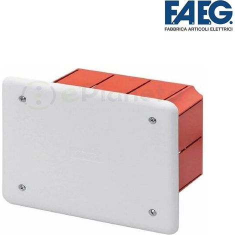 Scatola cassetta di derivazione 119x96x45 mm da incasso con coperchio quadrata per collegamenti elettrici