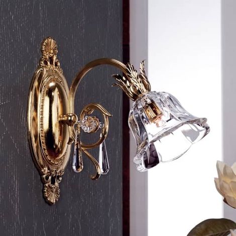 [GEBRAUCHT] B-Ware Orion Wandleuchte Kaisa Wandlampe Wandlicht Leuchte 24 Karat Vergoldet 1 Flammig