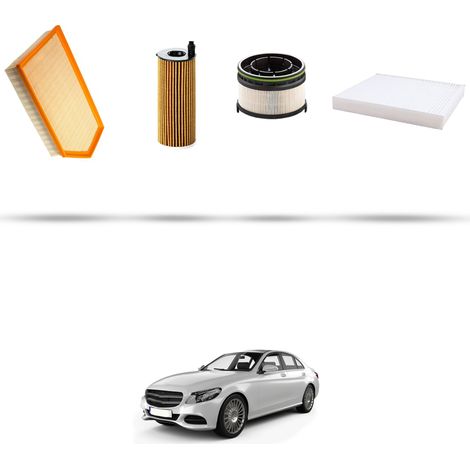Kit tagliando 4 filtri compatibile con Mercedes Classe C (W205,S205,C205) 180 D 90kw Dal 2018 (1/5)