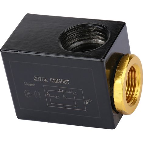 Vanne de purge rapide d'air comprimé 3/8"/1/2", en alliage d'aluminium (QE-04 G1/2") (1/5)