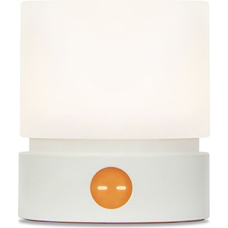 Zylindrisches Nachtlicht mit einstellbarer Helligkeit, atmungsaktive Stimmungsleuchte, USB-aufladbar, Nachttisch- oder Schreibtischlampe (Netzteil erforderlich) (1/5)