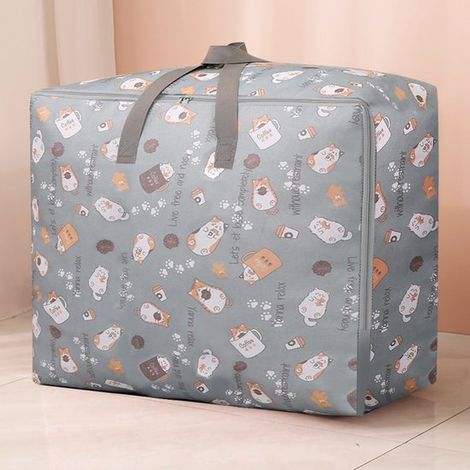 Extra großer Aufbewahrungsbeutel mit Reißverschluss (2 Stück) - 70 × 50 × 30 cm - Faltbarer Aufbewahrungsbeutel - Geeignet zur Aufbewahrung von Daunendecken, Kleidung, Kissen usw. (1/5)